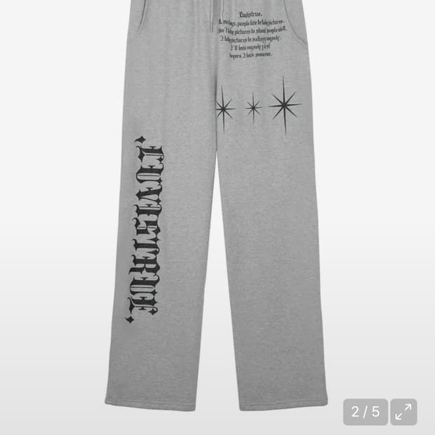 [러브이즈트루] MZ STAR 글리터 스웻팬츠 그레이