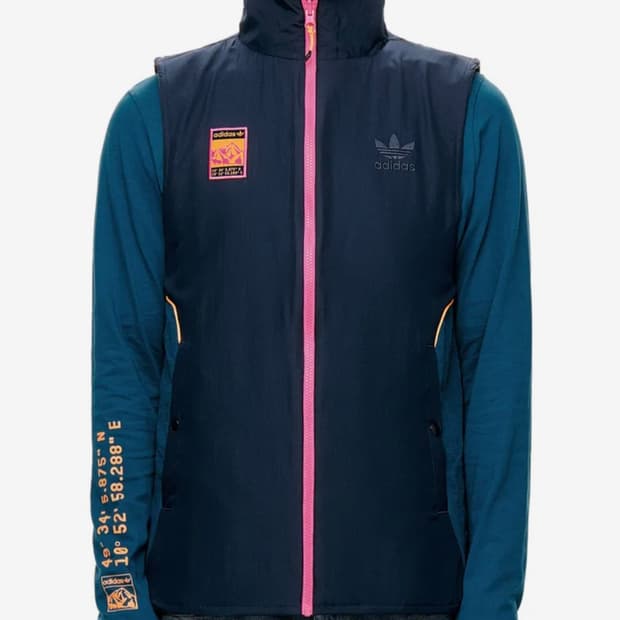 아디다스 리버시블 멀티컬러 후리스 조끼집업