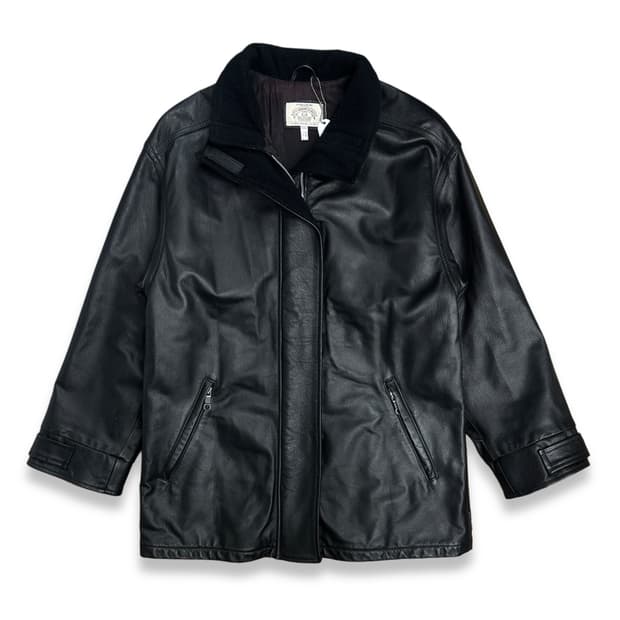 90s Armani Jeans 레더 자켓 M