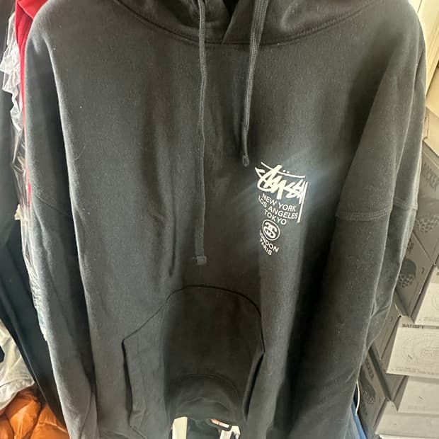 [XXL] 스투시 월드투어 후드티 블랙