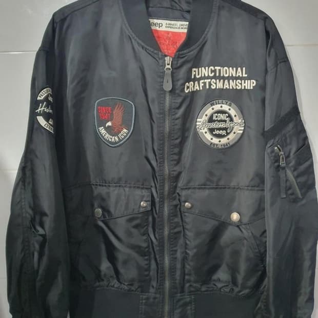 Jeep 블랙 봄버 자켓