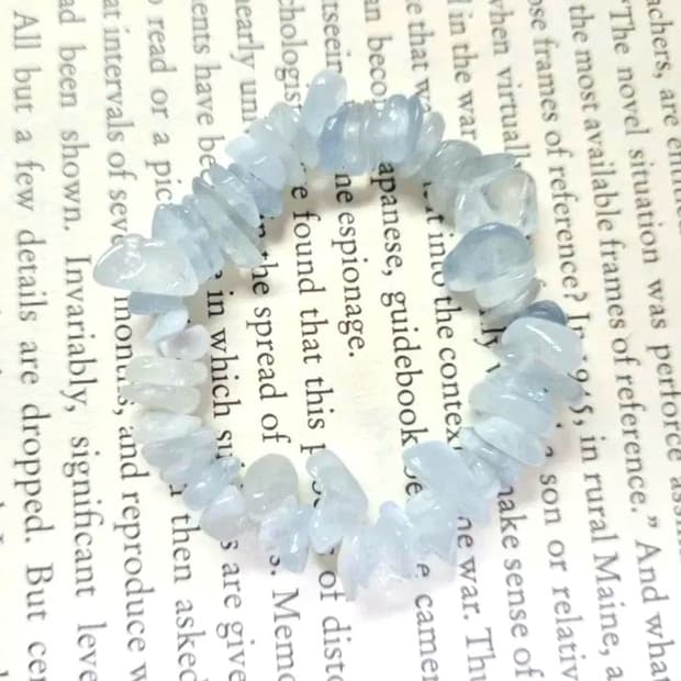 핸드메이드) 아쿠아마린 원석팔찌 