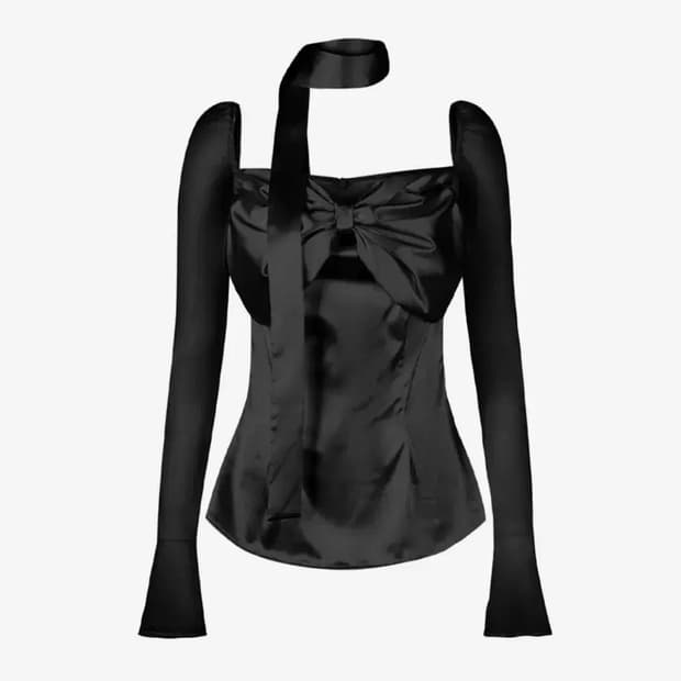 힐다 고희 블라우스 블랙