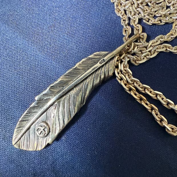 오리지널 인디언 페더 실버 목걸이(핸드메이드)