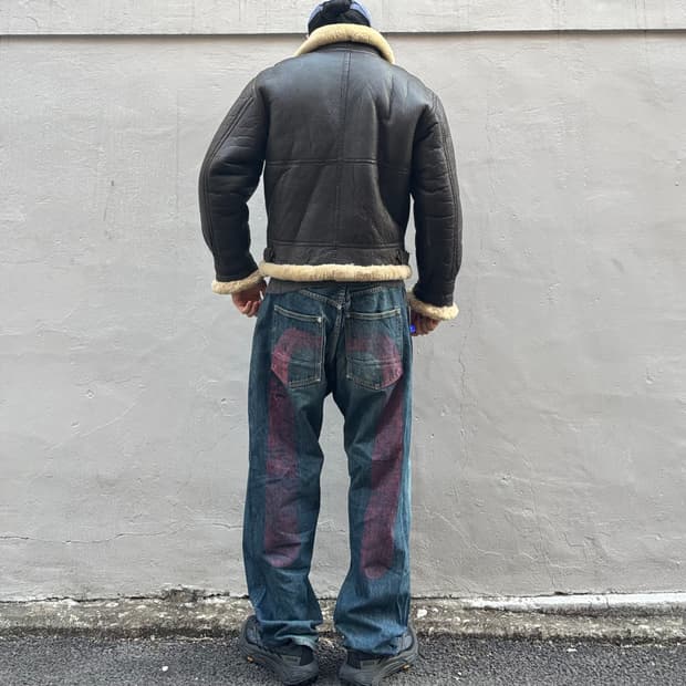 일본 에비수 빅로고 셀비지 데님 팬츠