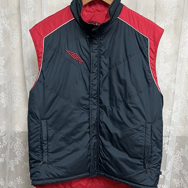 100) 엄브로 양면 리버시블 패딩조끼 잉글랜드 베스트