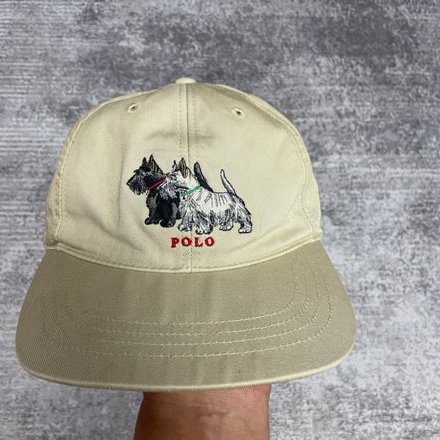 Vtg POLO SPORT 스코티쉬 테리어 볼캡