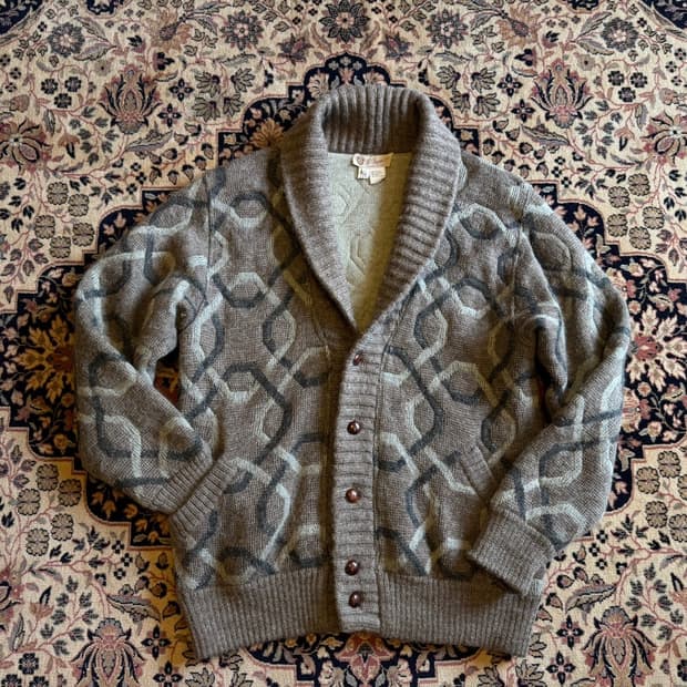 GUCCI 구찌 아카이브 모헤어 숄칼라 가디건 105