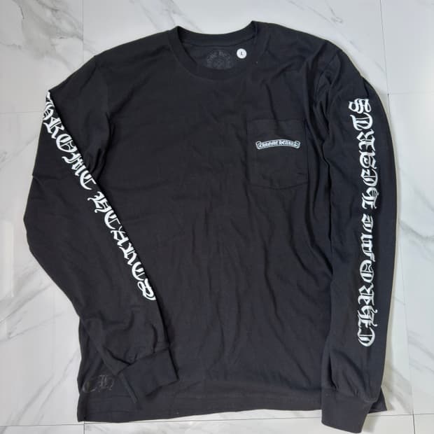 새상품 신형 크롬하츠 스크롤라벨 롱슬리브 L