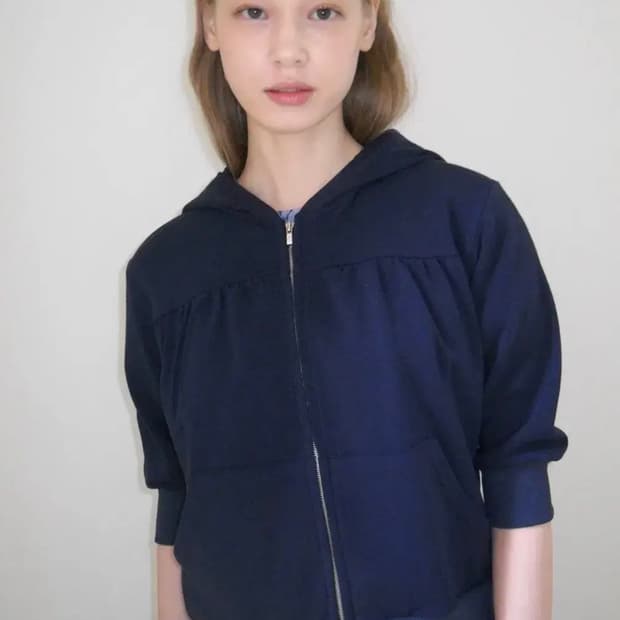 페스토 SHIRRING ZIP-UP HOODIE DARK LAKE