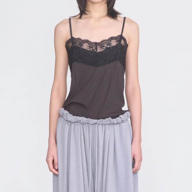 세릭 Lace Trim Sleeveless