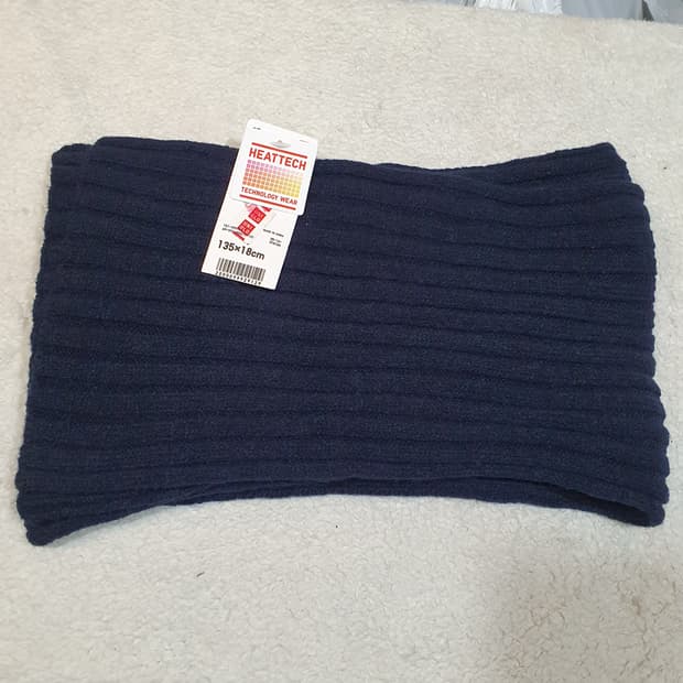 유니클로 키즈 히트텍 넥워머 네이비