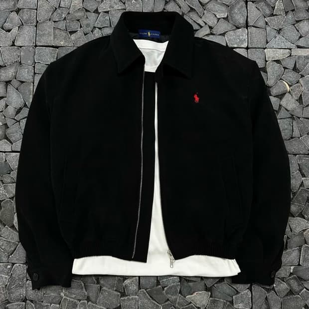 폴로 블랙 스웨이드 자켓 L