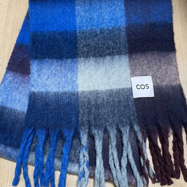 COS 코스 모헤어 체크 머플러 새상품:) 코스머플러 코스목도리