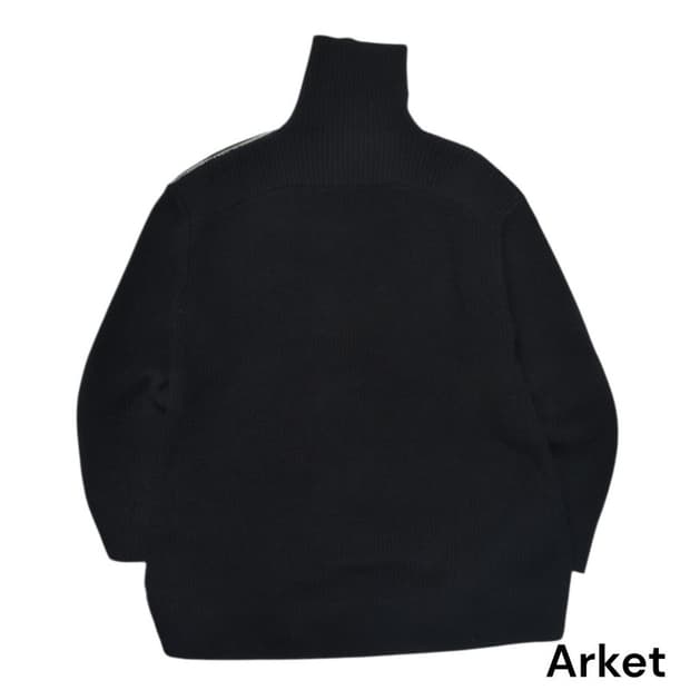 아르켓 사선지퍼 터틀넥 골지 니트 S