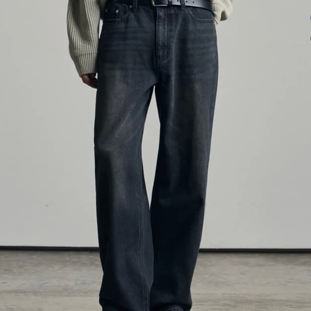 (M) 아워데이즈 리버티 세미 와이드 데님팬츠 급처