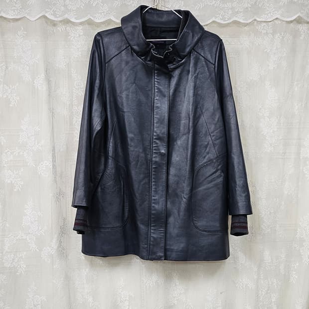 그레이 여성 양가죽 자켓 