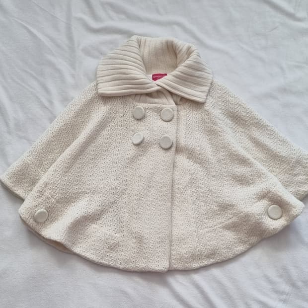 빈티지 모리걸 하구미 갸루 니트 케이프 망토