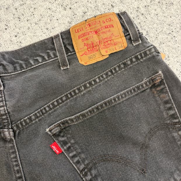 N177. 리바이스505 흑청 블랙 팬츠