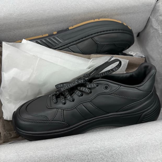 보테가 베네타 불도저 스니커즈 레더 로우탑