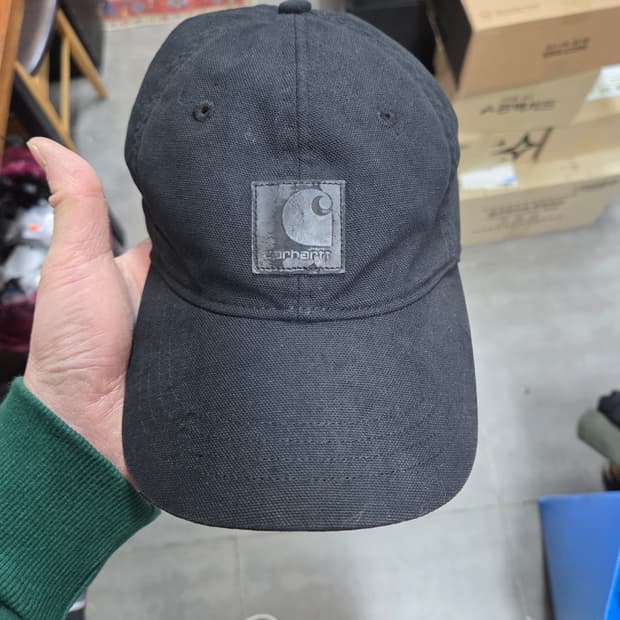 칼하트 wip 로고 6패널 캔버스 볼캡 모자 프리