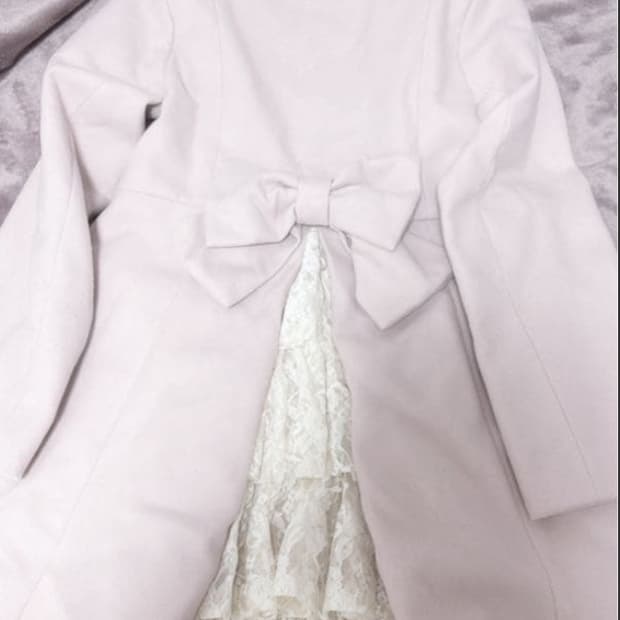 디어마이러브 디마럽 레이스 리본 백포인트 코트 s 양산형