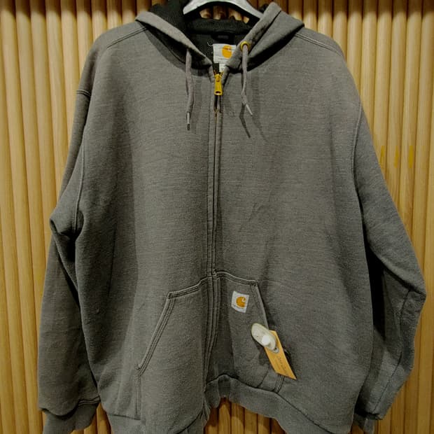 무배) 칼하트 로고 후드집업 - XL