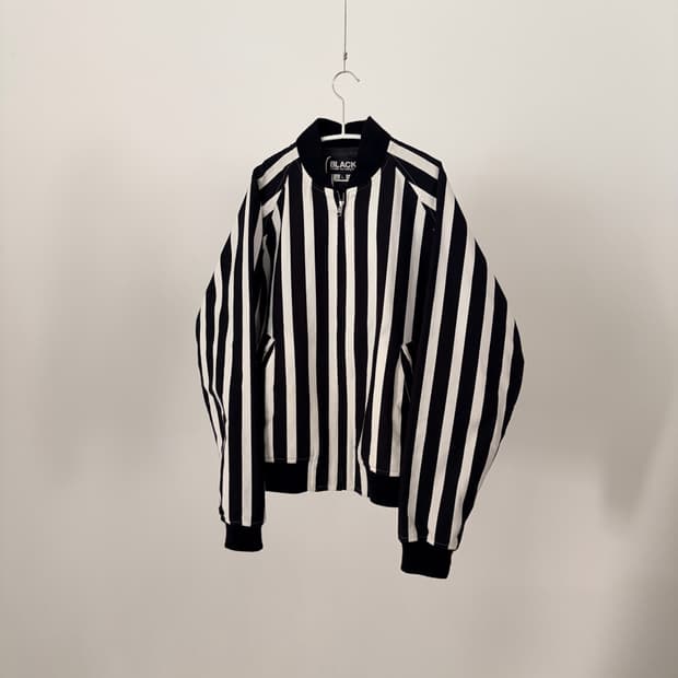 Bold Stripe Bomber Jacket