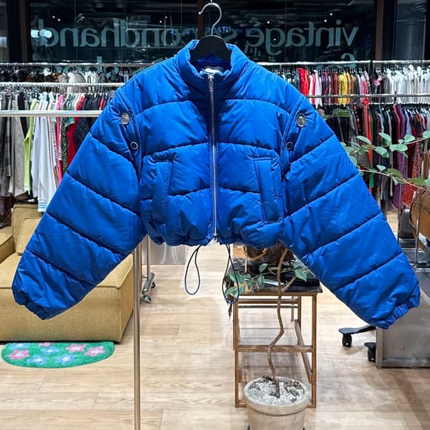 3.1 필립림 블루 푸퍼 크롭 스키 자켓