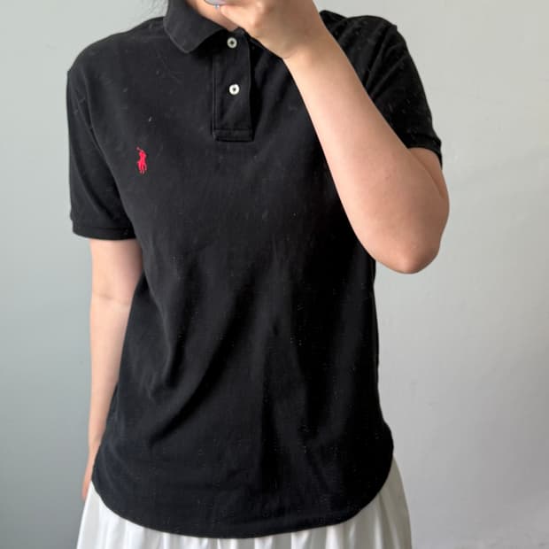 [M] 폴로 커스텀슬림핏 블랙 카라티