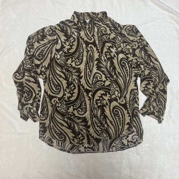 90s 여성용 페이즐리 패턴 남방