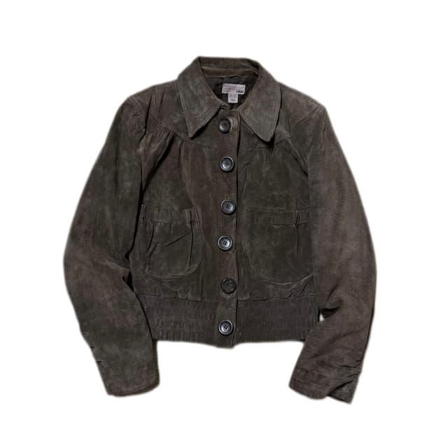 Vintage Suede Leather Crop Jacket