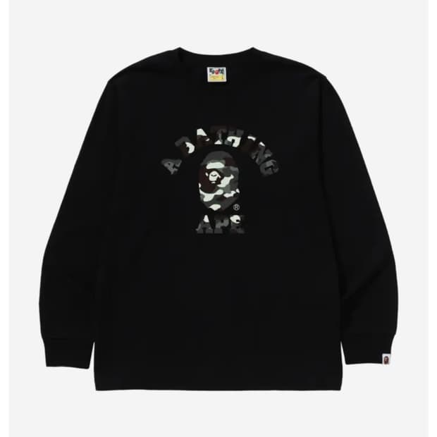 베이프 시티 카모 컬리지 롱슬리브 블랙 s