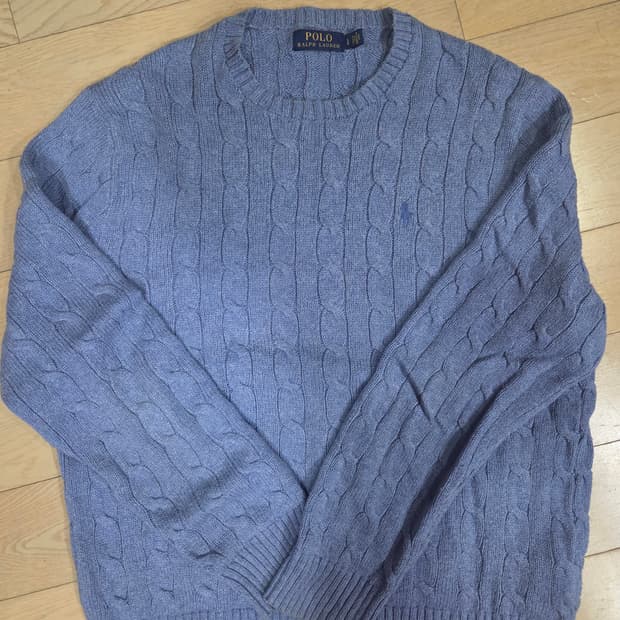 폴로 남성 꽈배기 니트