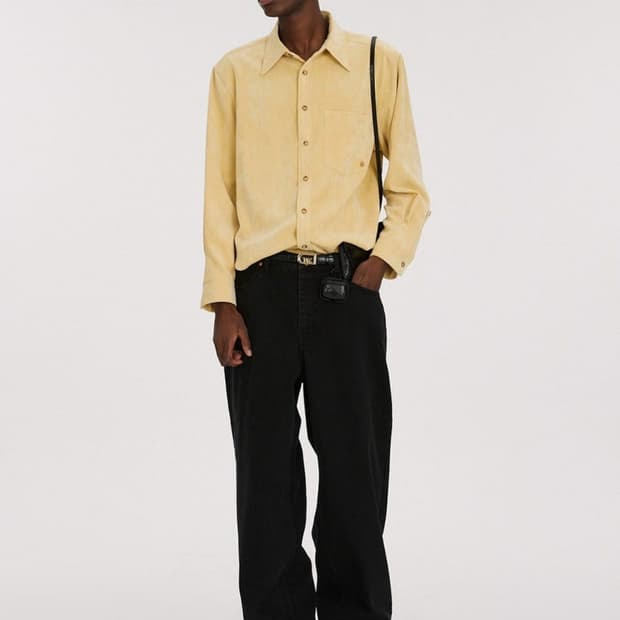 렉토 코듀로이 셔츠 옐로우 m