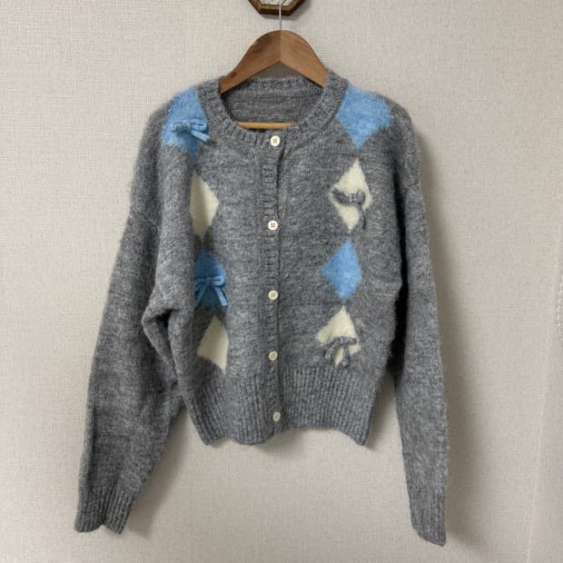 (새상품) 파스텔 리본 니트 