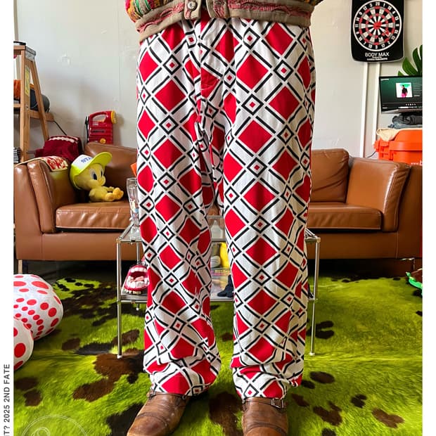 LOUD MOUTH U.S.A Crazy Pattern Old Pants