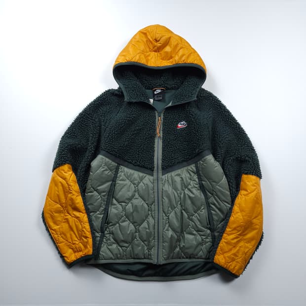 나이키 헤리티지 퀼팅 믹스업 쉐르파 자켓 (L)