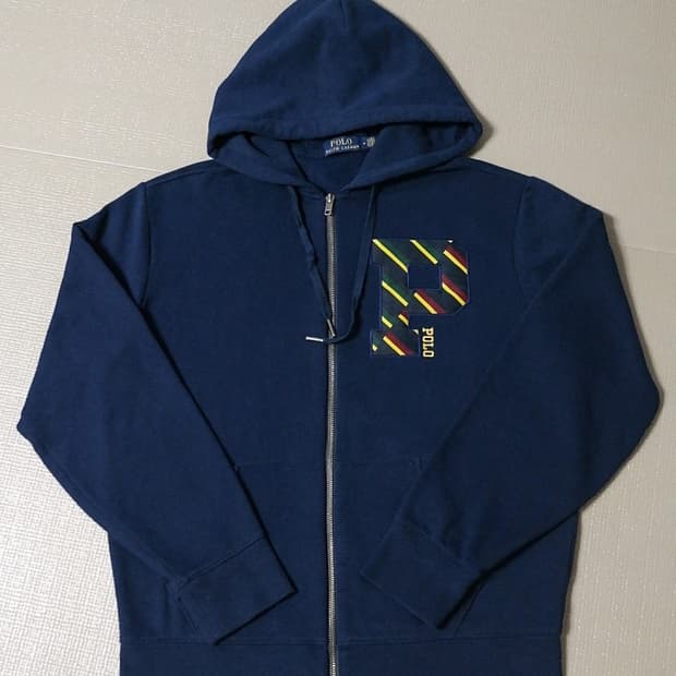 폴로 랄프로렌 레터맨 후드집업 네이비 M