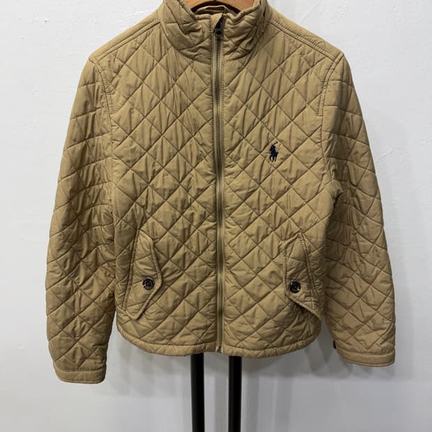 정품) 폴로랄프로렌 키즈 퀼팅 자켓 카키색 10-12y