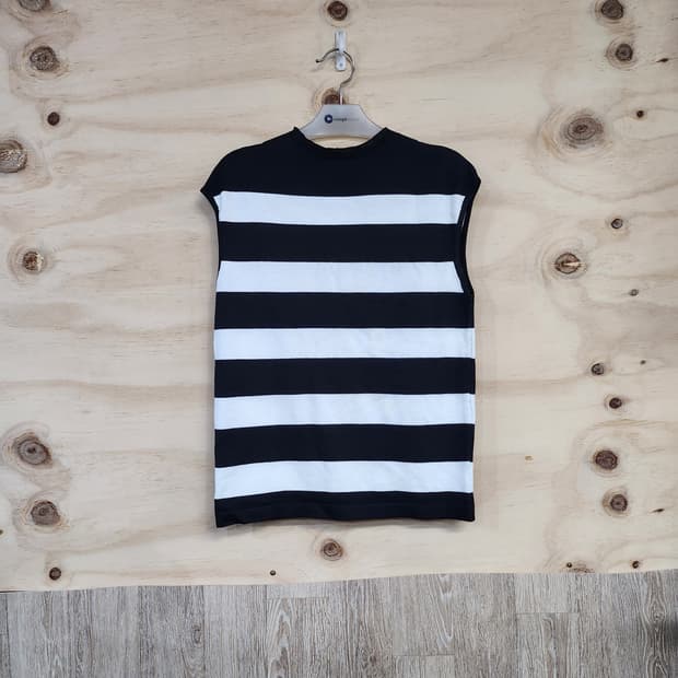 1117) 스트라이프 민소매 니트티