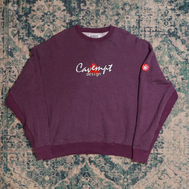 Cav Empt 카브엠트 2020 로고 자수 스웨트셔츠 (버건디