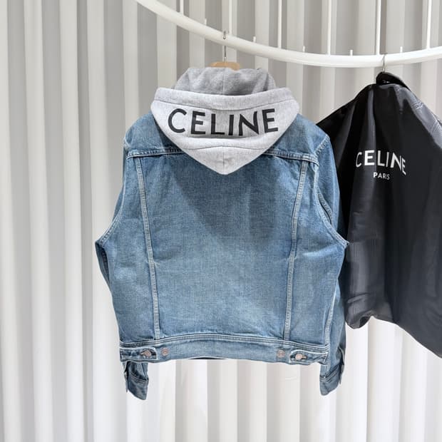(A+/M) / 셀린느 백로고 후드 데님 청자켓