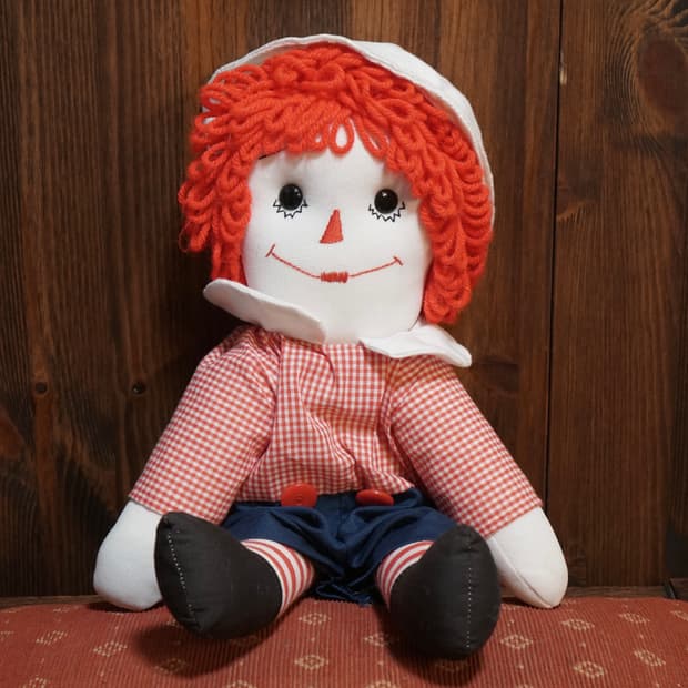 vintage  Raggedy Ann 핸드메이드 인형