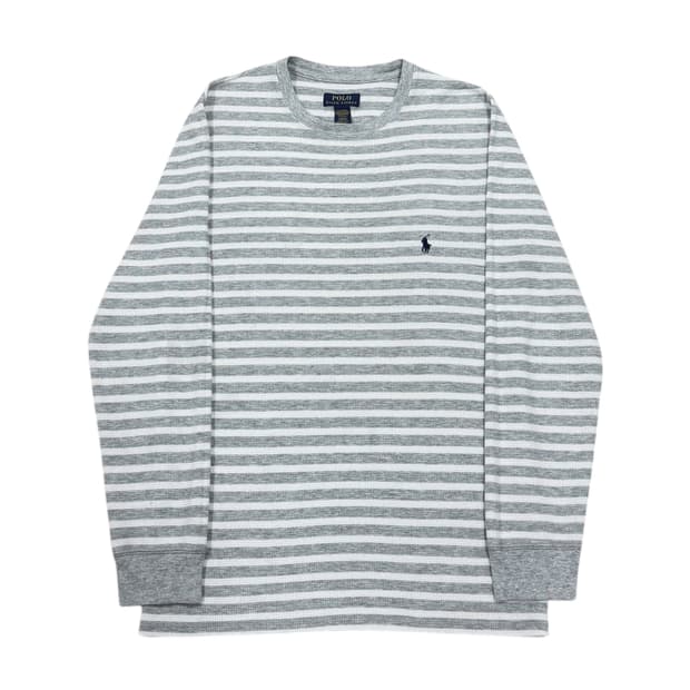 폴로 랄프로렌 코르티스 엄성현 와플 롱슬리브 긴팔티 그레이 M
