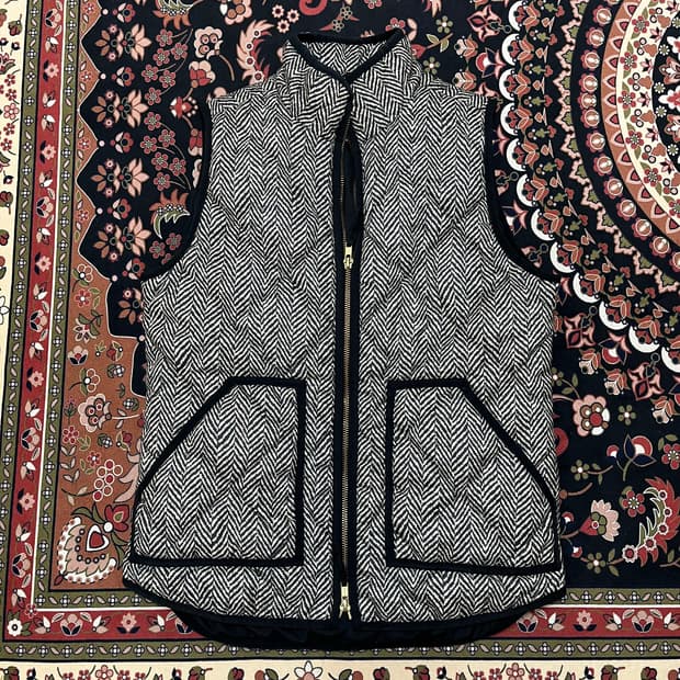 제이크루 여성 헤링본 퀼팅 패딩 베스트 XS/85