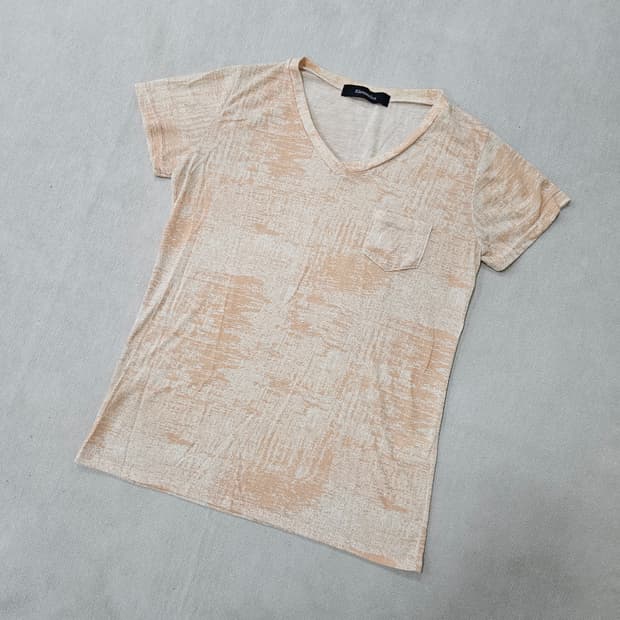 F 키에나모스 여성 포켓 브이넥 반팔티 0402Y