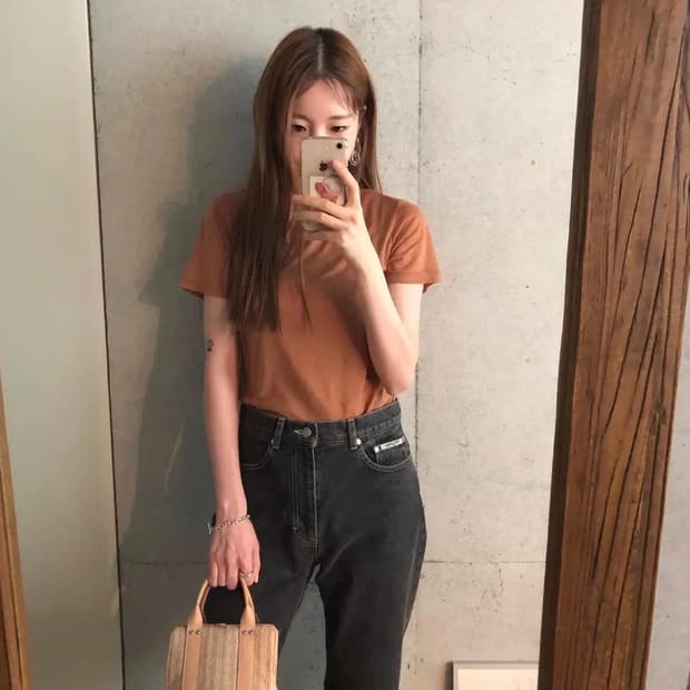 샵오눅 시시아사우르스 파우더 데님 진 팬츠