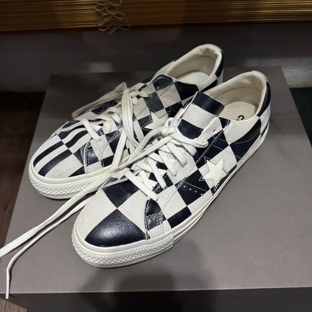 컨버스 원스타 체크패턴 디자인 스니커즈 (270mm)