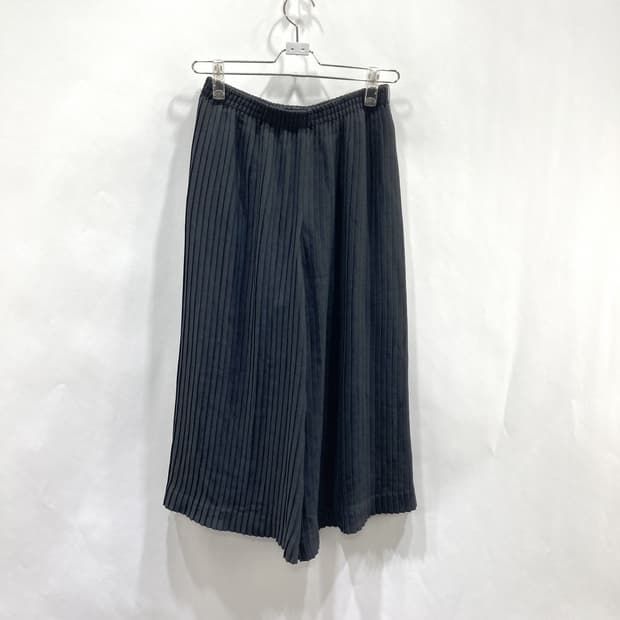 여성 플리츠 와이드 밴딩 팬츠 블랙 FREE